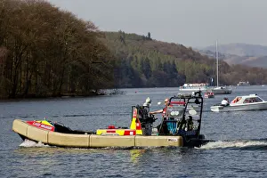 Laws Prints: Lake Warden Lake Patrol team on Lake Windermere