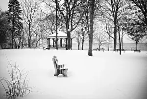 Lake Ontario Prints: Lakeside Park in Winter, Oakville, Ontario