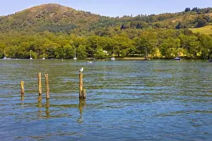 Bobbin Prints: Lakeside town in Lake District, a region and national park in Cumbria in northwest England