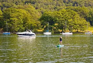 Bobbin Prints: Lakeside town in Lake District, a region and national park in Cumbria in northwest England