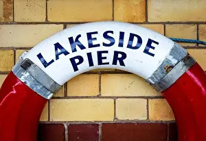 Bobbin Prints: Lakeside town in Lake District, a region and national park in Cumbria in northwest England