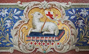 Innocence Prints: Lamb of God (Agnus Dei) mosaic in the Martini church in Braunschweig