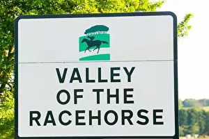 Downs Prints: Lambourne Downs Valley of the Race Horse Sign