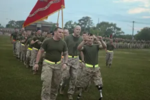 Knee Prints: Lance Cpl. Adrian Simone, a rifleman with 1st Platoon