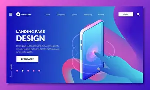Click Prints: Landing page, web banner design layout