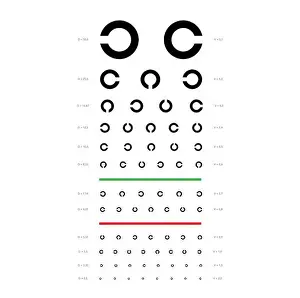 Eyesight Prints: Landolt C Eye Test Chart broken ring medical illustration