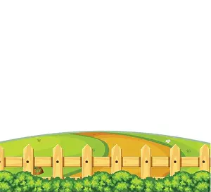 Minute Prints: Landscape background with road on small hill illustration