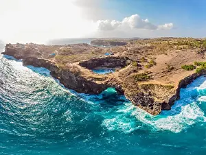 Landscape over Broken Beach in Nusa Penida, Indonesia Angel's BillaBong Beach. Popular tourist destination Bali