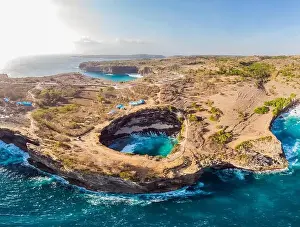 Bali Beach Prints: Landscape over Broken Beach in Nusa Penida