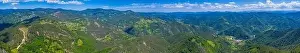 Forest Hill Prints: Landscape of Eastern Rhodopes mountain in Bulgaria near Smoljan town