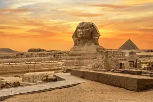 Cairo Prints: Landscape with Egyptian pyramids
