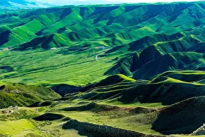 Xinjiang Prints: Landscape of the Kalajun Grassland in Tekes county