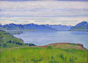 1906 Prints: Landscape on Lake Geneva 1906 by Ferdinand Hodler