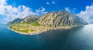 Lago Prints: Landscape with Limone sul Garda town, Garda Lake, Italy