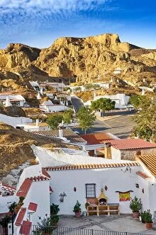 Images Dated 3rd October 2016: Landscape view of Troglodyte cave dwellings, Guadix, Andalucia, Spain