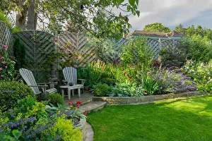 Landscaped sunny private garden (contemporary design)