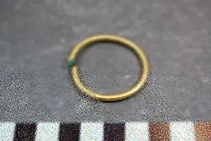 A large circular earring, jewelery, metal, gold, D 4.1 cm, Iron Age II 900-600 BC, Iran