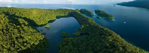 A large marine lake is found within beautiful limestone islands that rise from West Papua's seascape. Marine lakes are enclosed saltwater ecosystems