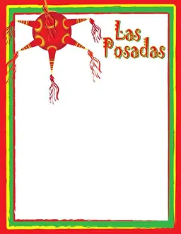 Bethlehem Prints: Las Posadas poster or flyer background template for latino/hispanic Christmas celebration