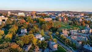 Upstate Prints: Late afternoon aerial autumn image of the area surrounding the City of Ithaca