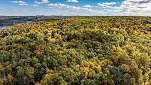 Upstate Prints: Late afternoon aerial autumn image of the area surrounding the Yorktown Heights