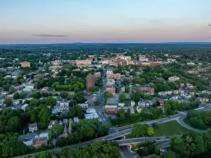 Poughkeepsie Prints: Late afternoon, spring, aerial photo of Poughkeepsie NY