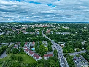 Poughkeepsie Prints: Late afternoon, spring, aerial photo of Poughkeepsie NY