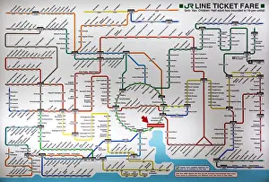 Navigate Prints: latest version of the Tokyo metro map. Japan 2012