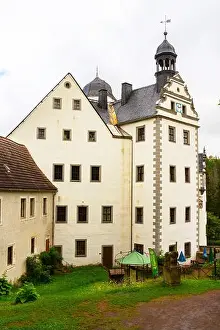 Gateway Prints: Lauenstein Castle presides majestically over the Müglitz Valley (Müglitztal) Saxony