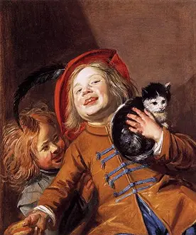 Laugh Prints: Laughing Children with a Cat 1629 by Judith Leyster