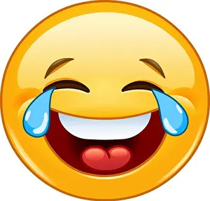 Tears Prints: Laughing emoticon with tears of joy