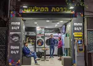 Laundromat Prints: Laundromat, Allenby Street, Tel Aviv, Israel