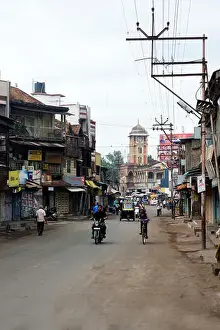 Rickshaw Prints: Laxmi market at miraj, Maharashtra, India, Asia