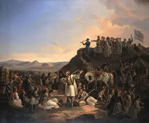 The Arts Prints: Le Camp de Caraïscakis 1855 by Theodoros Vryzakis