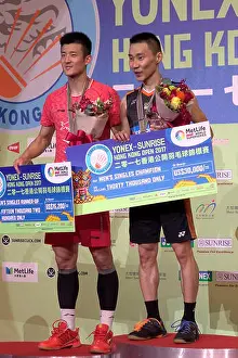 Badminton Prints: Lee Chong Wei, right, of Malaysia