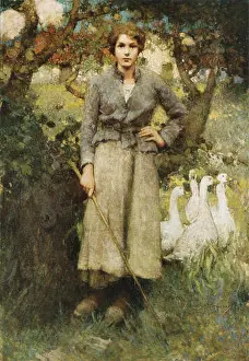 Early 20th Prints: Lee-Hankey William - the Goose Girl