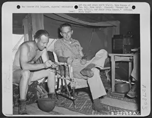 Left to right: Major Harley C. Vaughn