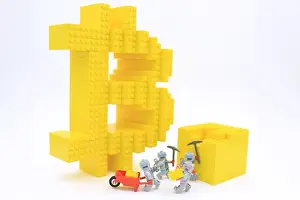 Illustrative Editorial Prints: lego bitcoin form