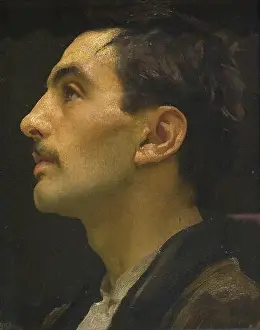 Painter Prints: Leighton Frederic - Head of an Italian Male Model