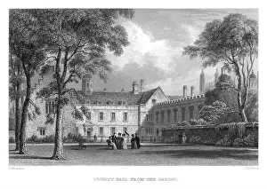 LeKeux Cambridge, c1840 Trinity Hall 02, from the Garden memorialsofcambr01wriguoft 0274