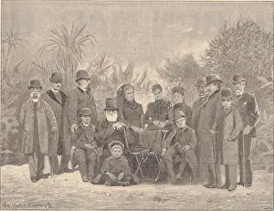 L'Empereur du Brésil et sa famille a Cannes. — (Dessin de M. le prince Victor Guedroytz)