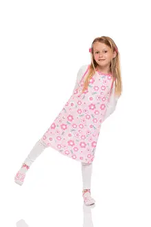 Balancing Prints: Full length portrait of a little girl