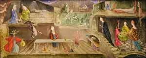 Leonora Carrington/ The House Opposite, 1945, tempera on board, 33 × 82 cm