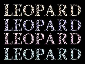 Vector Graphic Prints: Leopard Patterned Word Alphabet Letter