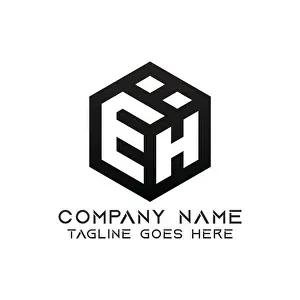 Illustrator Prints: Letter EH logo design template