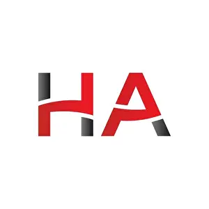 Letter A Prints: letter HA Logo Design Vector Template. Initial Linked Letter HA Vector Illustration