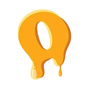 Nectar Prints: Letter O from honey icon
