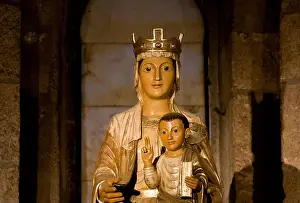 Leyre Virgin. Leyre Monastery. Navarre. Spain