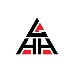 Letter Vector Vectors Prints: LHH triangle letter logo design with triangle shape