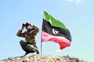 Libya Prints: Libyan rebels lookout for Gaddafi Army troops